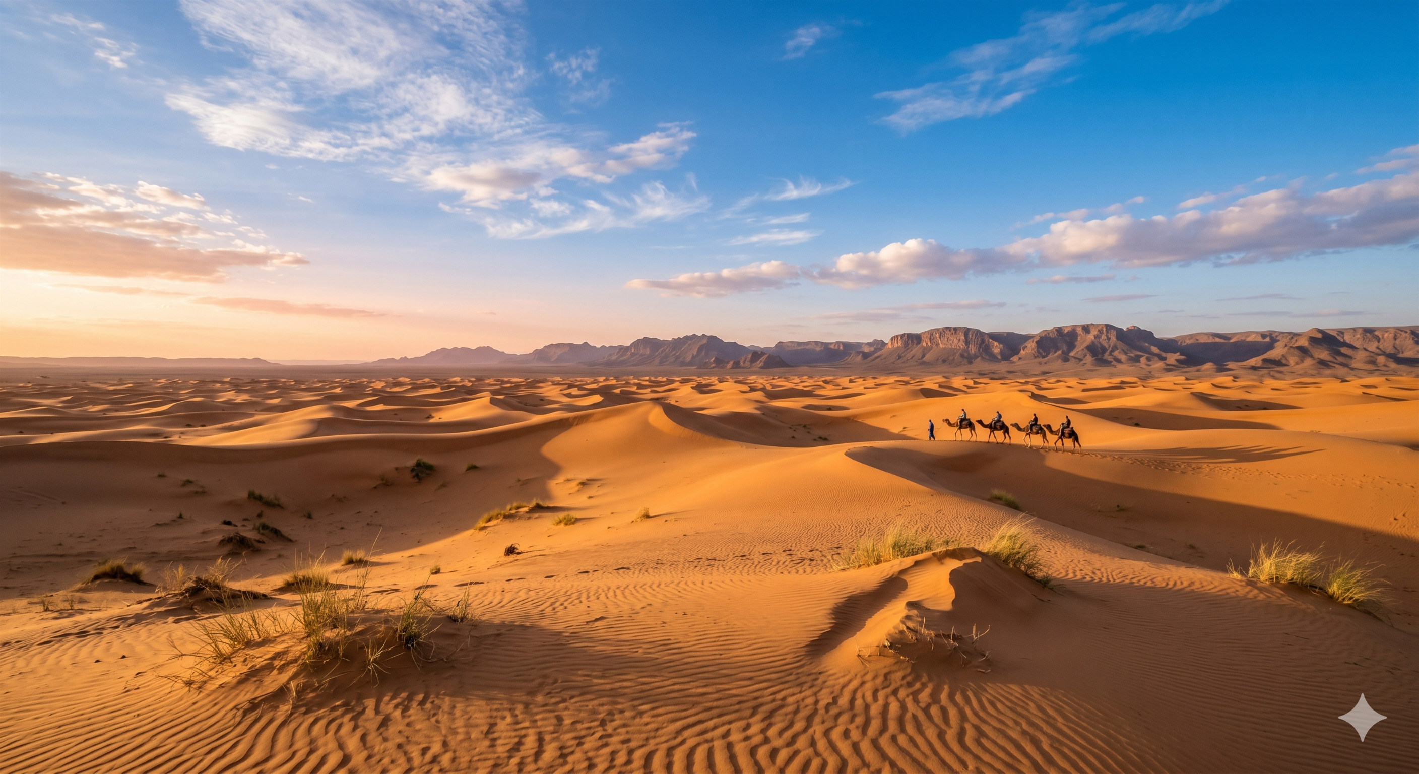 Cloudy desert landscape
